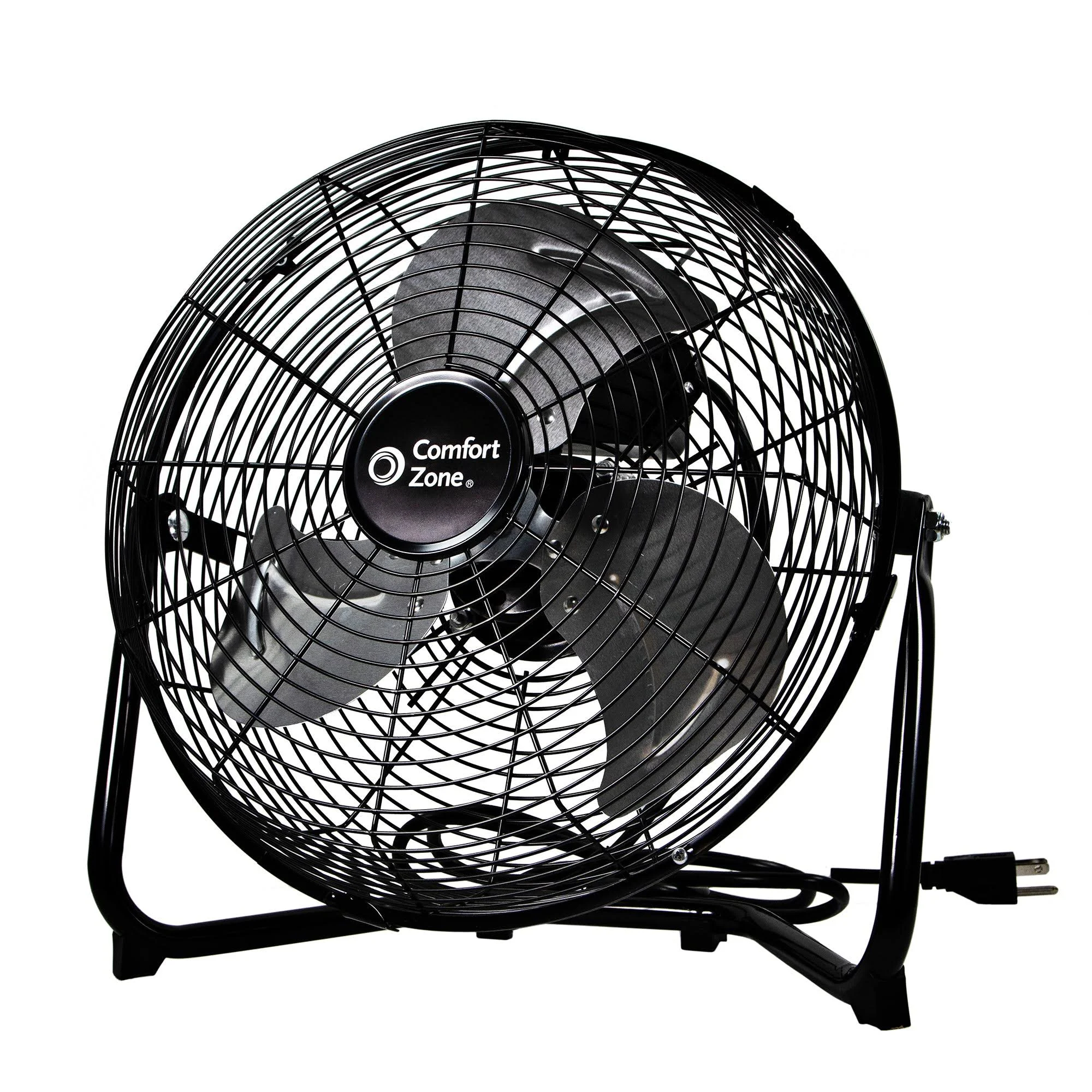 Comfort Zone 3-Speed HV Cradle Fan - Black - 12 inch