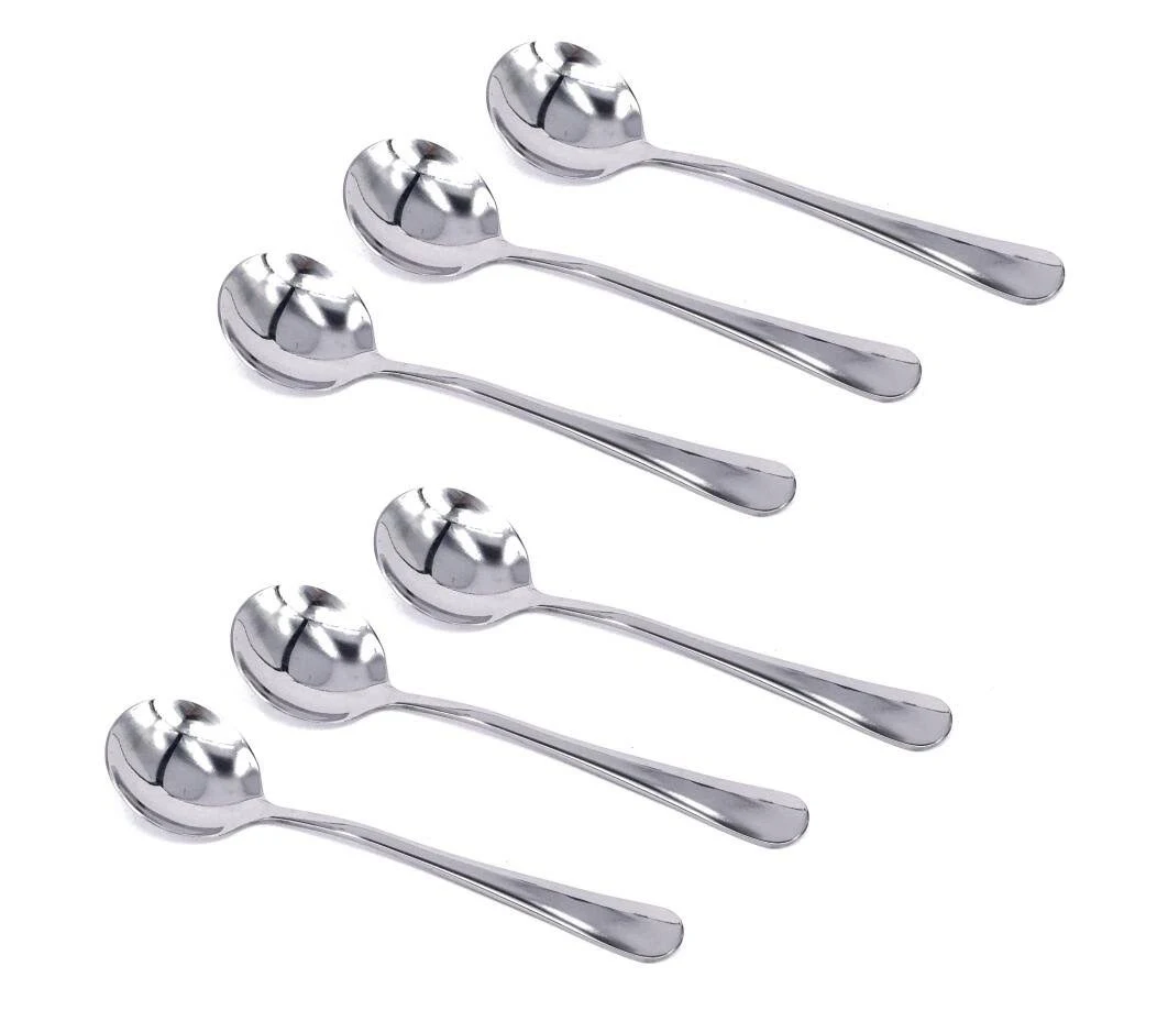 Stainless Steel Table Soup Spoon(Set of 6 Round)