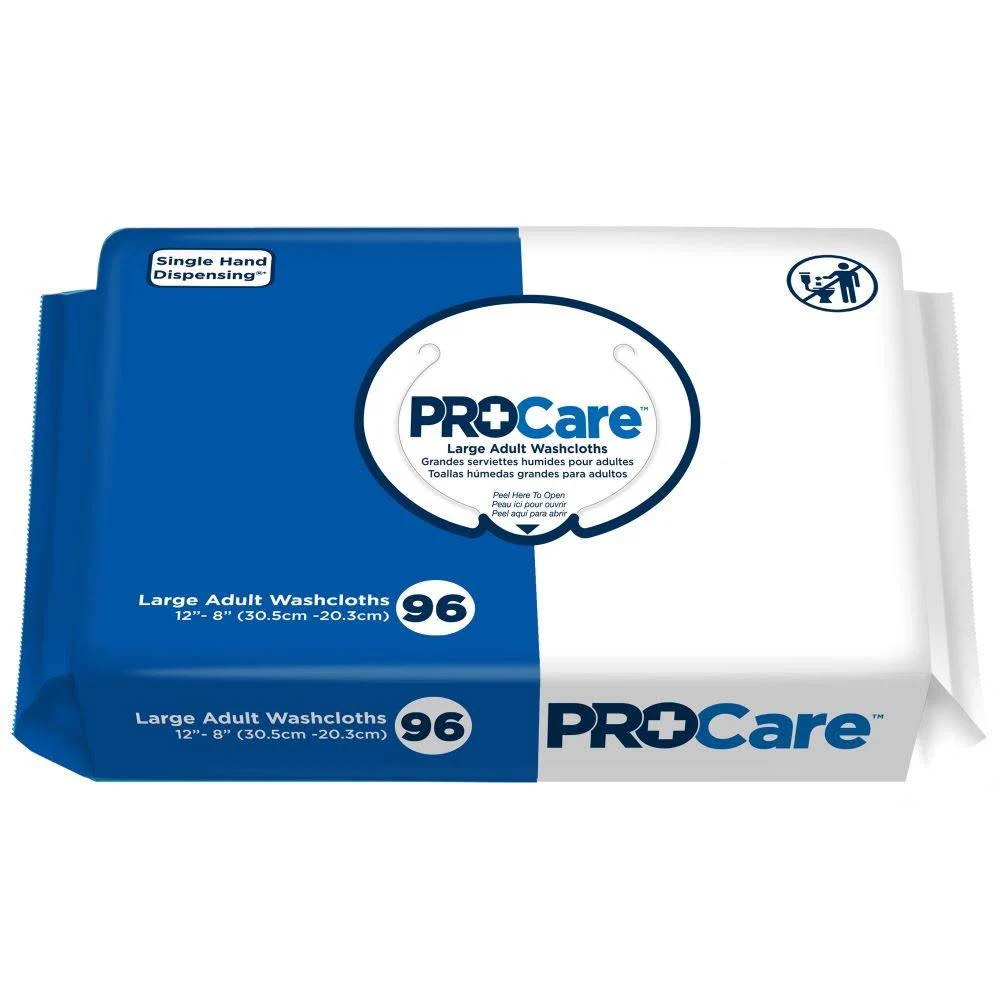 ProCare Bath Wipes 8" x 12" Case of 600