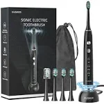 Kusker Sonic Electric Toothbrush with Charging Stander, Rechargeable Ultrasonic ...