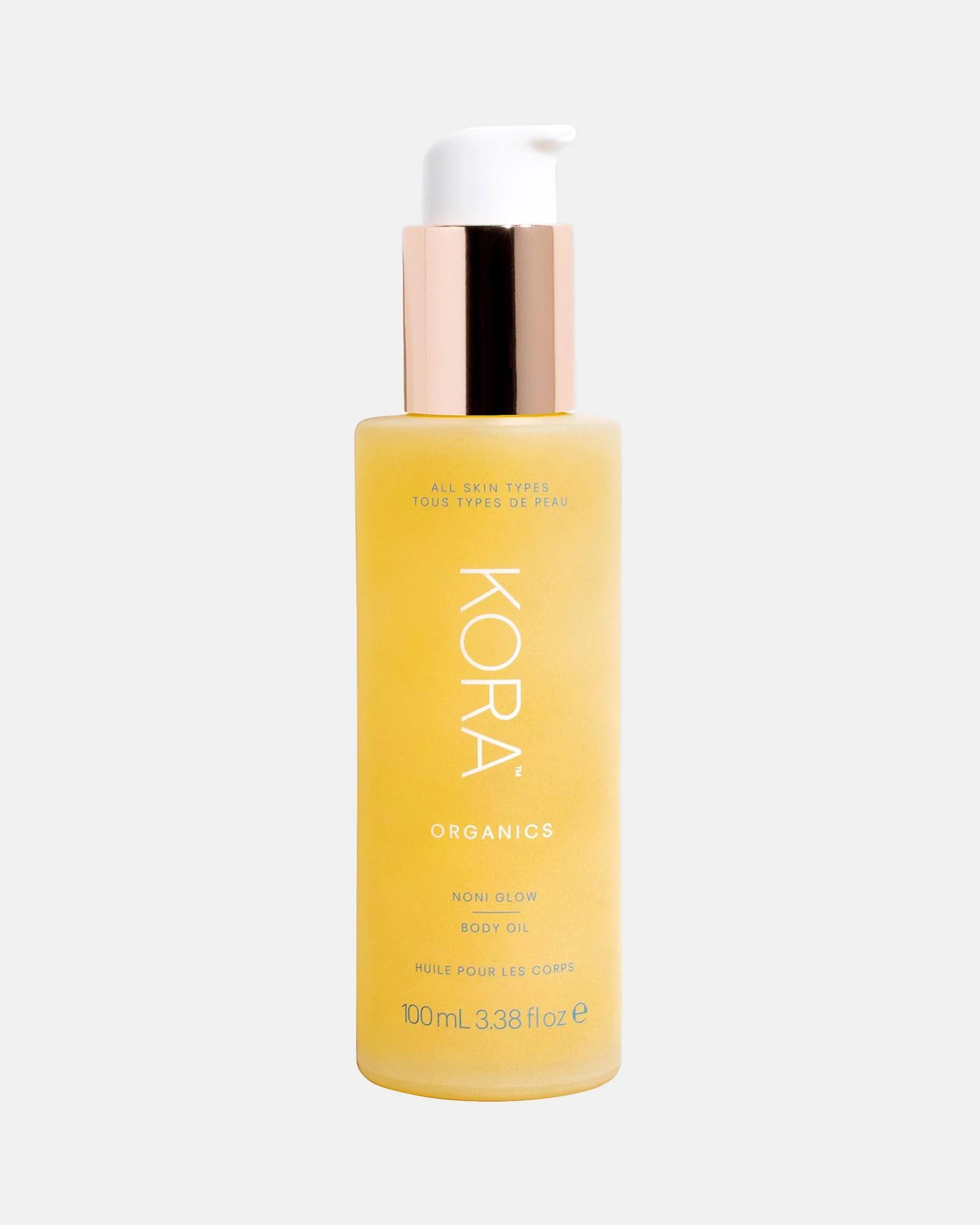 KORA Organics Noni Glow Body Oil, Nourish and Smooth Skin, Certified Organic, Cruelty Free, 3.38 oz