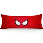 Art Anime Spider Red Man Body Pillow Cover with Hidden Zipper 20x54inches Double Printed Pillowcase Cover