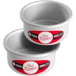 Fat Daddio&#039;s Anodized Aluminum Round Cake Pans 2 Piece Set 4 x 2 Inch