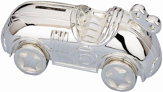 Reed & Barton Race Car Silverplate Bank, 2.25 LB, Metallic