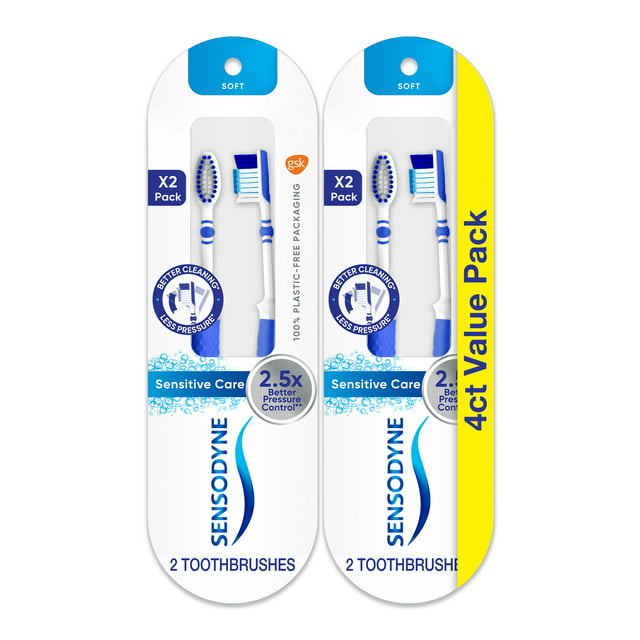 Sensodyne Sensitive Care Soft Toothbrush - 4 Count, for Adults