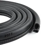 Car Door Rubber Seal Strip with Side Bulb, 20 Feet PVC Bulb Trim with EPDM Autom