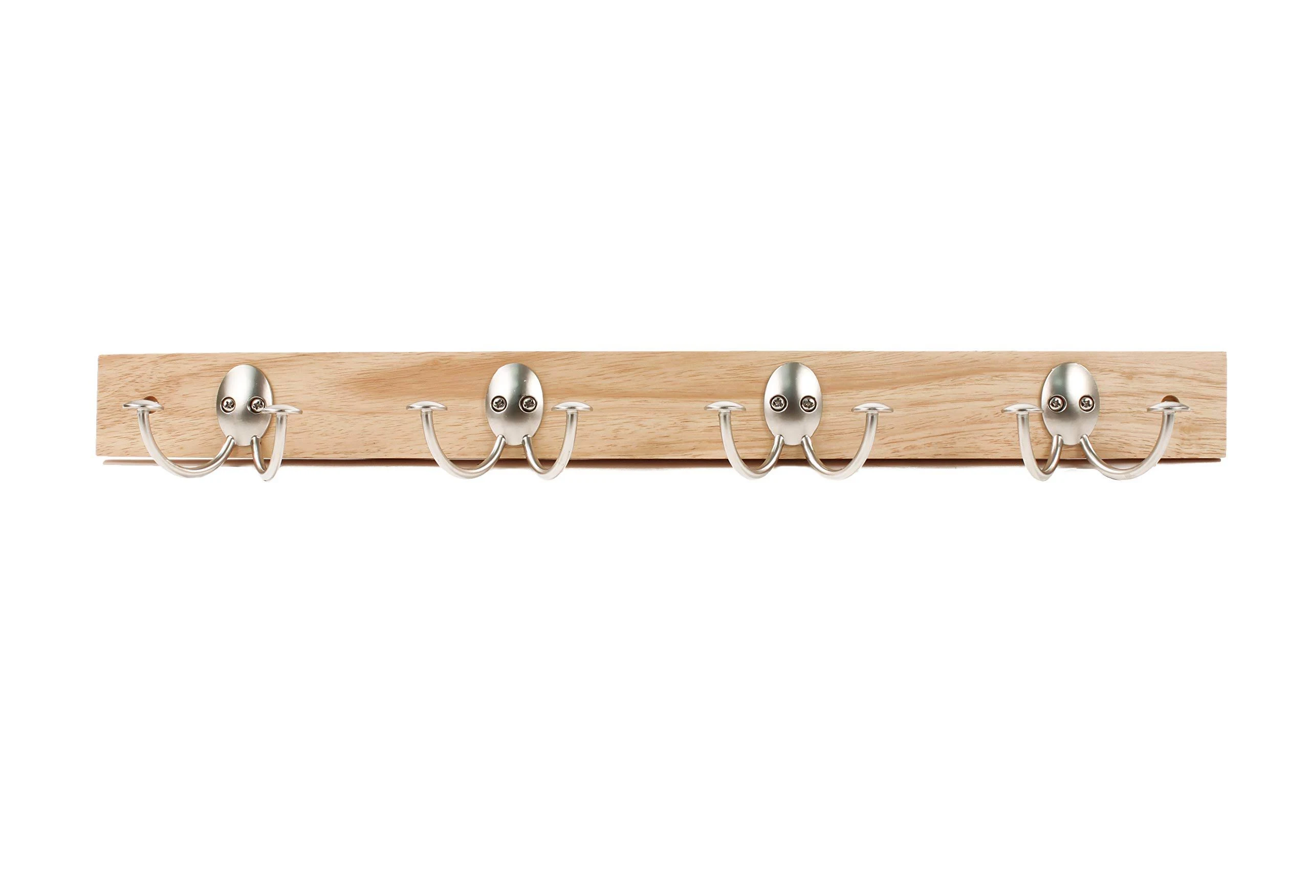 Spectrum Diversified Stratford Wood Rack 4-Double Wall Hook