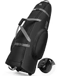 OutdoorMaster Padded Golf Club Travel Bag with Wheels, 900d Heavy Duty Oxford Waterproof -Alligators - Black