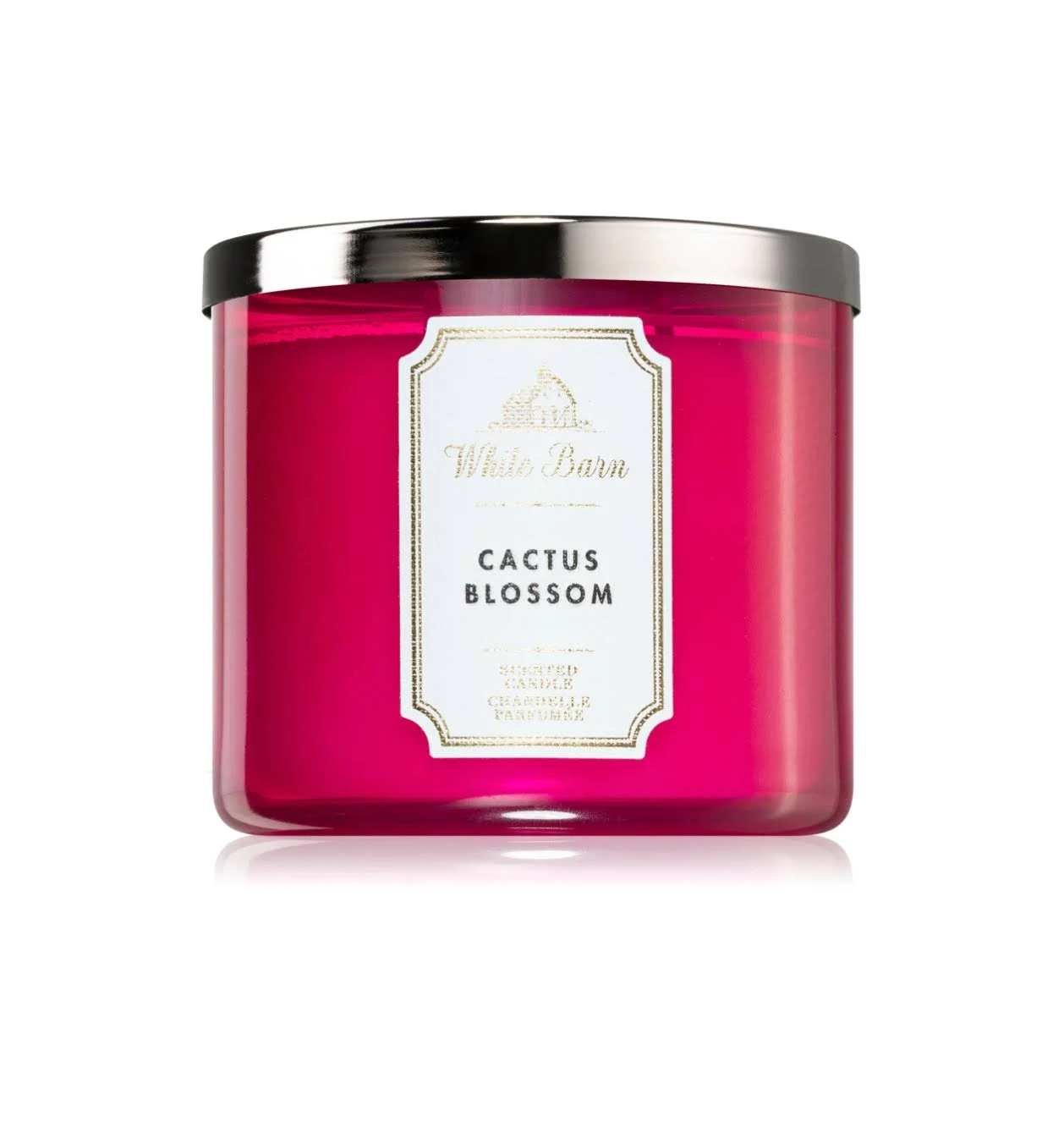 Bath &amp; Body Works White Barn Cactus Blossom 🌸 Scented 3-wick Candle 14.5oz