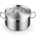 Cooks Standard 6-Quart Stock Pot with Lid, Professional 18/10 Stainless Steel Stockpot Dutch Oven Casserole Cooking Pot, Ollas de Cocina, Compatible with All Stovetops, Silver