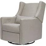 Babyletto Kiwi Electronic Recliner and Swivel Glider, Performance Grey Eco-Weave