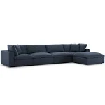 MODWAY EEI-3358 COMMIX 157 INCH DOWN FILLED OVERSTUFFED 5 PIECE SECTIONAL SOFA SET