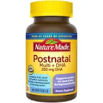 Nature Made Postnatal Multivitamin + DHA 200 mg Softgels 60 ct