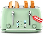 Mueller Retro Toaster 4 Slice with Extra Wide Slots Bagel, Defrost