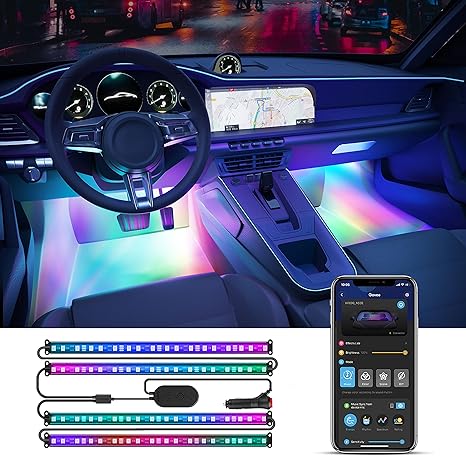 Govee RGBIC Interior Car Lights Eclairage intelligent par bande Tran