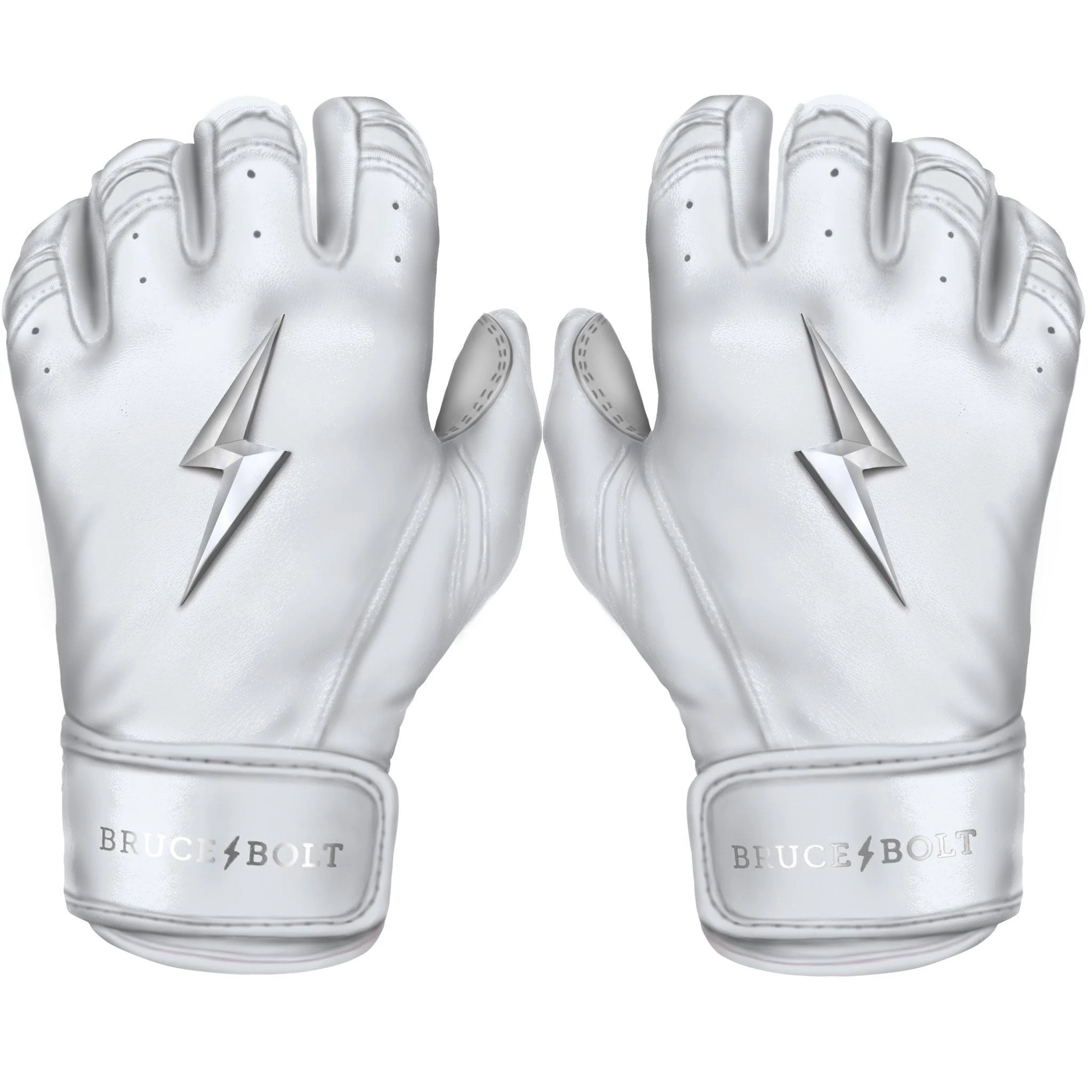 Bruce Bolt Premium Pro short Cuff Batting Gloves Pro/Happ Series white M NWT