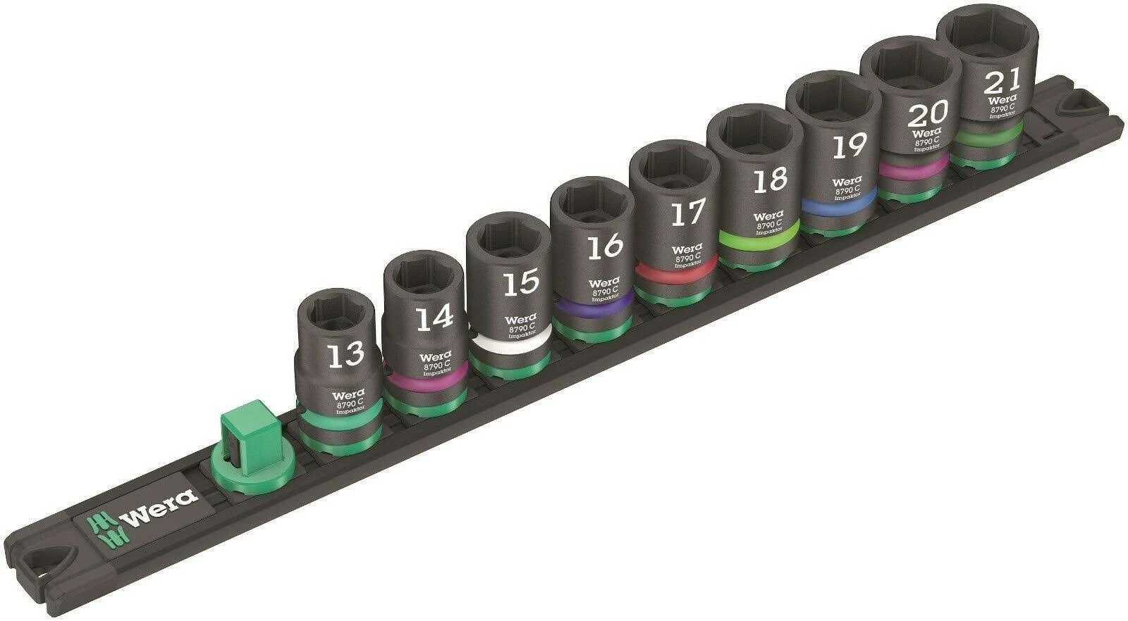 Wera Magnetic Socket Rail C Impaktor 1 Socket Set