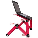 Portable Laptop Computer Desk Adjustable Vented Laptop Table Portable Bed Tra...