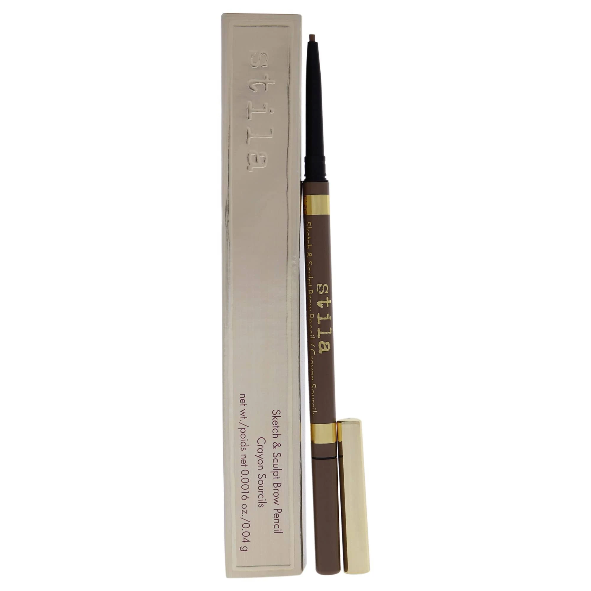 Stila Sketch & Sculpt Brow Pencil - Medium - Smudge Proof & Dual Ended - Micro Tip