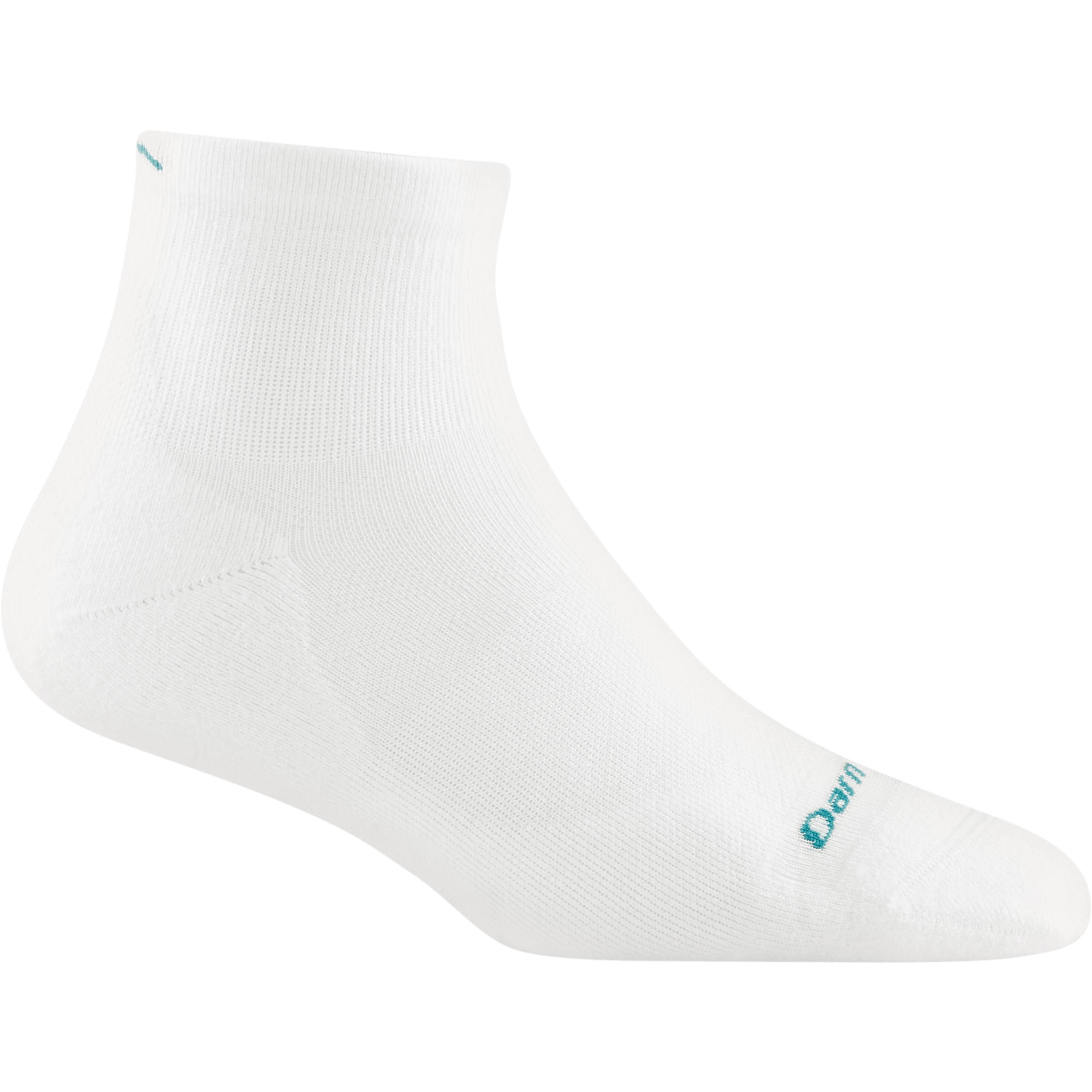 Darn Tough Women's Run 1/4 Ultra-Lightweight Cushion Sock - Medium - White