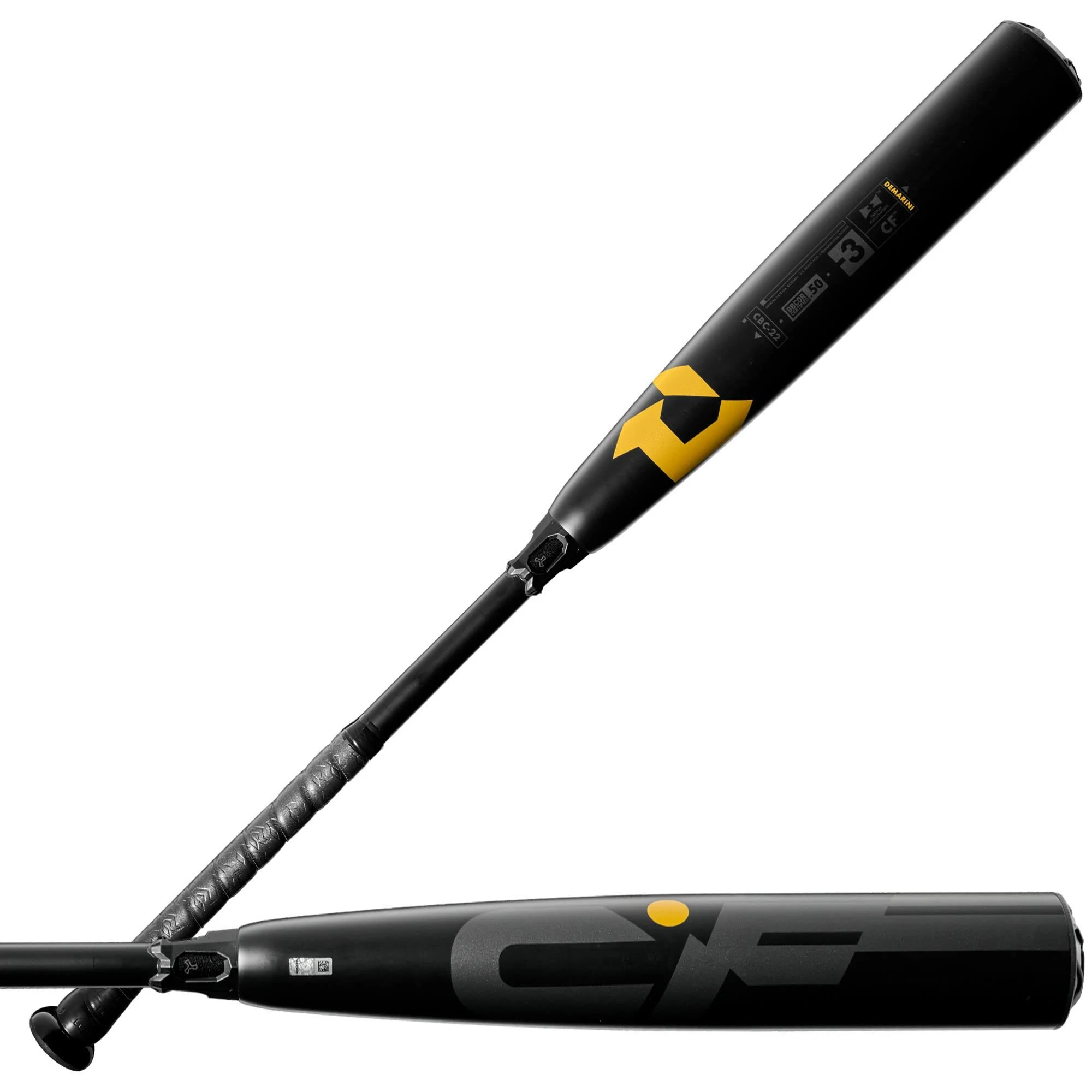 DeMarini 2022 CF (-3) BBCOR Baseball Bat | Black