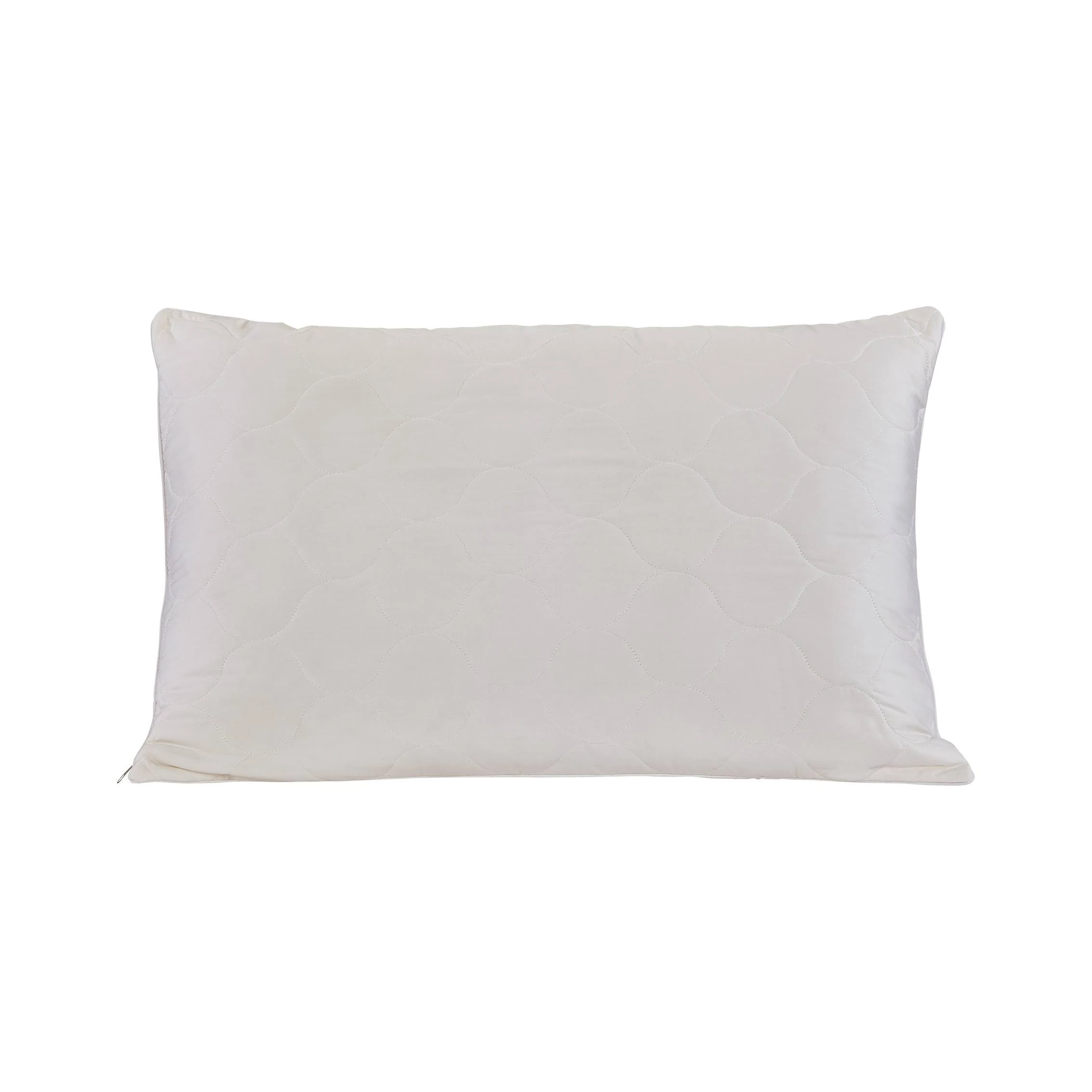 Sleep & Beyond myLatex 100% Natural 300 TC Adjustable Latex and Wool Pillow for All Seasons - Support to Neck, Shoulders and Spine, Lightweight Washable Pillow Cover - Standard 20x26 - Ivory