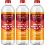 Houswise Bio Ethanol Fireplace Fuel 3 Bottles