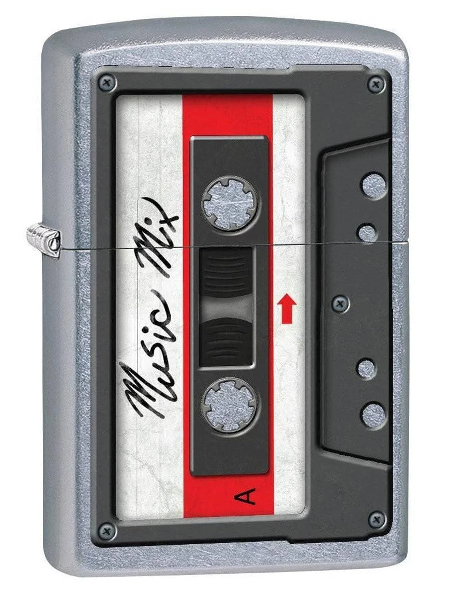 Zippo Lighter: Cassette Tape - Street Chrome 79479