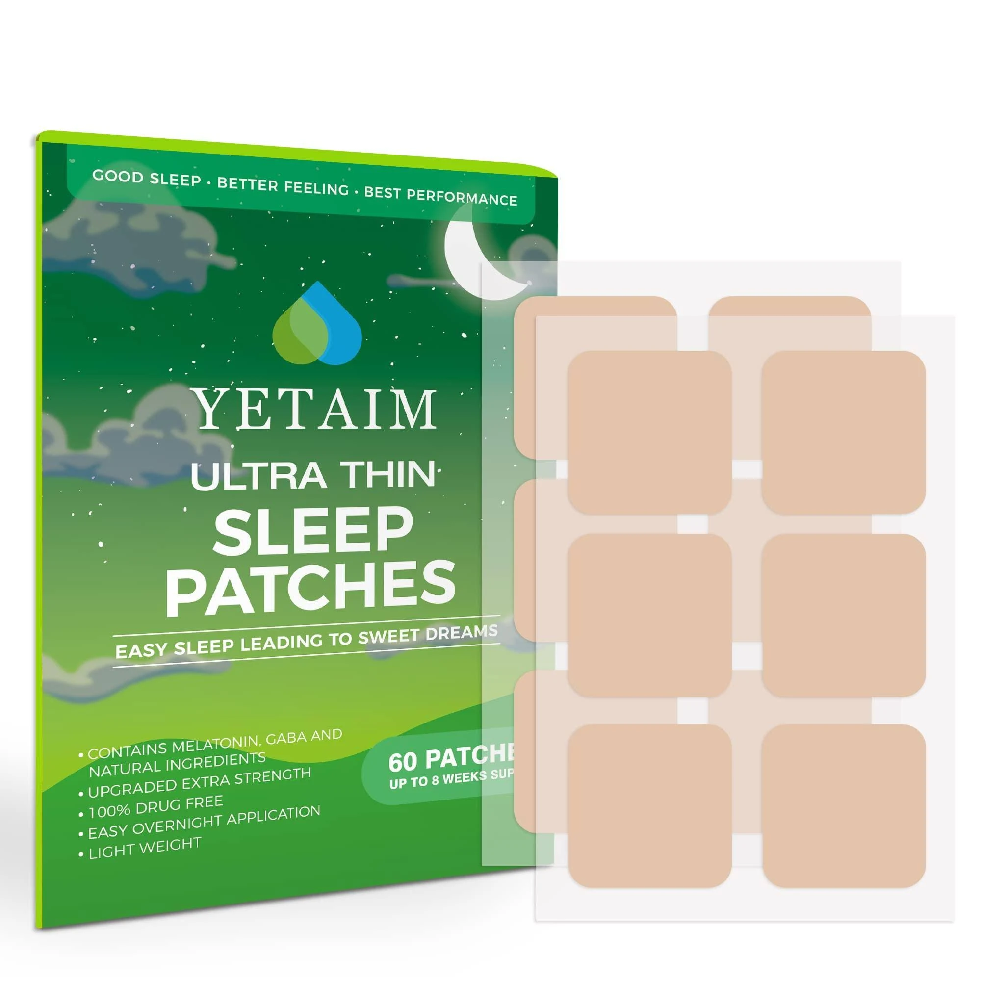 YETAIM Sleep Patches, 60 Deep Sleep Patches for Adults, Upgraded All Natural Deep ...