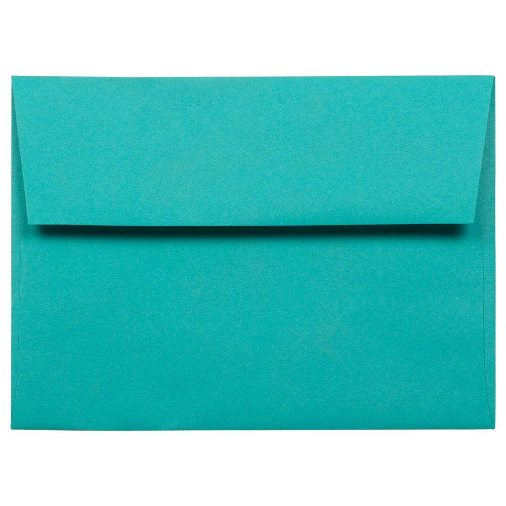 Jam Paper A6 Colored Invitation Envelopes, 4.75 x 6.5, Sea Blue Recycled, 25/Pack (15903)