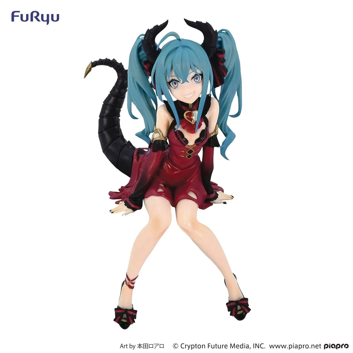 Furyu Good Smile Company Hatsune Miku - Villain Couleur Rouge - Statuette Noodle Stopper 16cm