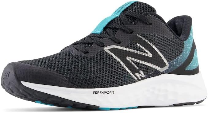 New Balance Youth Fresh Foam Arishi V4 Lace-Up Running Shoe, Black/Virtual Blue ...