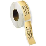 Gold Foil Personalized Return Address Labels Without Dispenser - Roll of 500 Custom Stickers