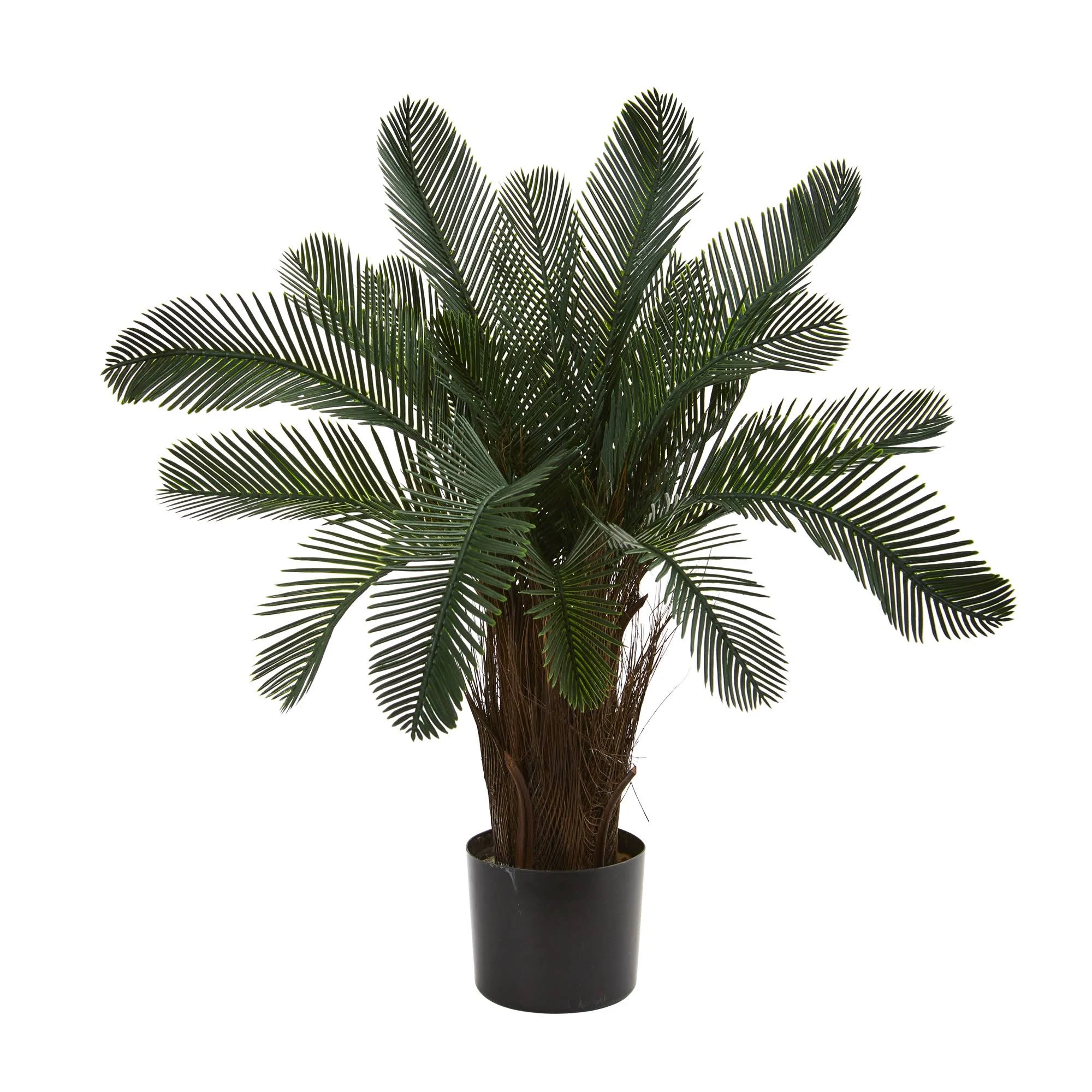 Nearly Natural Artificial, UV Resistant 2’ Cycas Tree (Indoor/Outdoor), Green 28" Dx28 Wx2'H