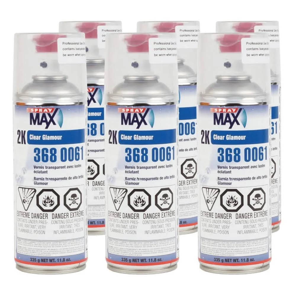 Spray Max USC 2K High Gloss Clearcoat Aerosol (6 Pack)