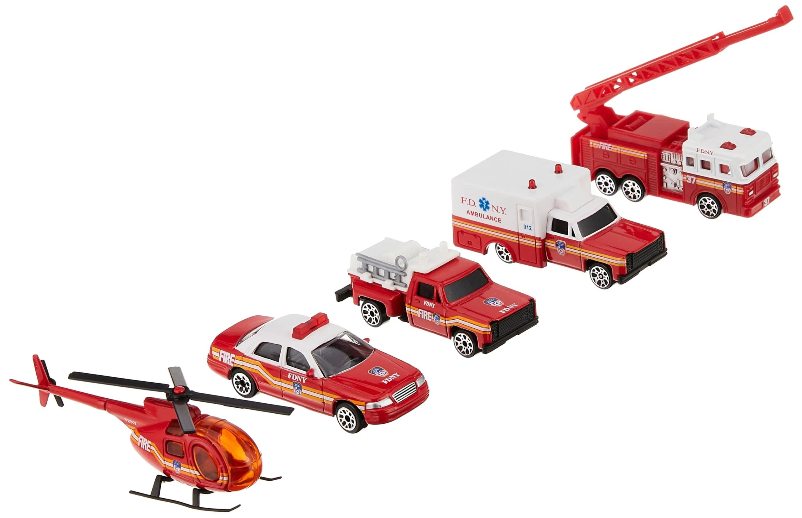 Daron Officially Licensed FDNY Diecast Vehicles 5 Piece Gift Set