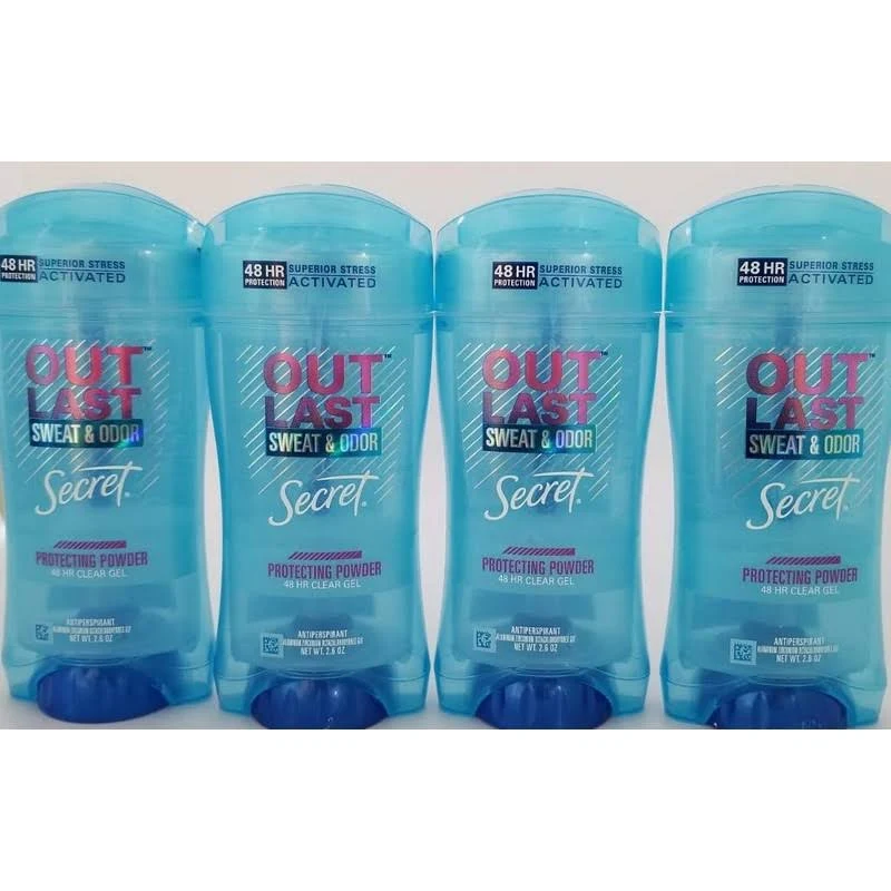 Secret Outlast Protecting Powder Scent Womens Clear Gel Antiperspirant