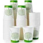 ECOLipak 240 Pack 12 oz Compostable Paper Cups, Biodegradable Disposable Paper