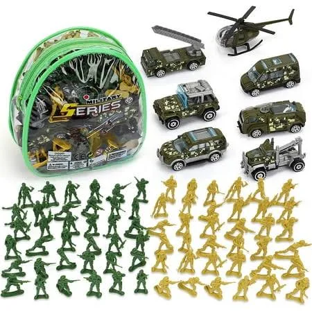 TOY Life Army Men, Army Toys, Plastic Army Men Action Figures, Toy Soldiers for Boys, Military Toys, Green Army Men Playset, Toy Helicopter, Soldier Toys, Army Guys, Army Action Figures, Toy Army Men