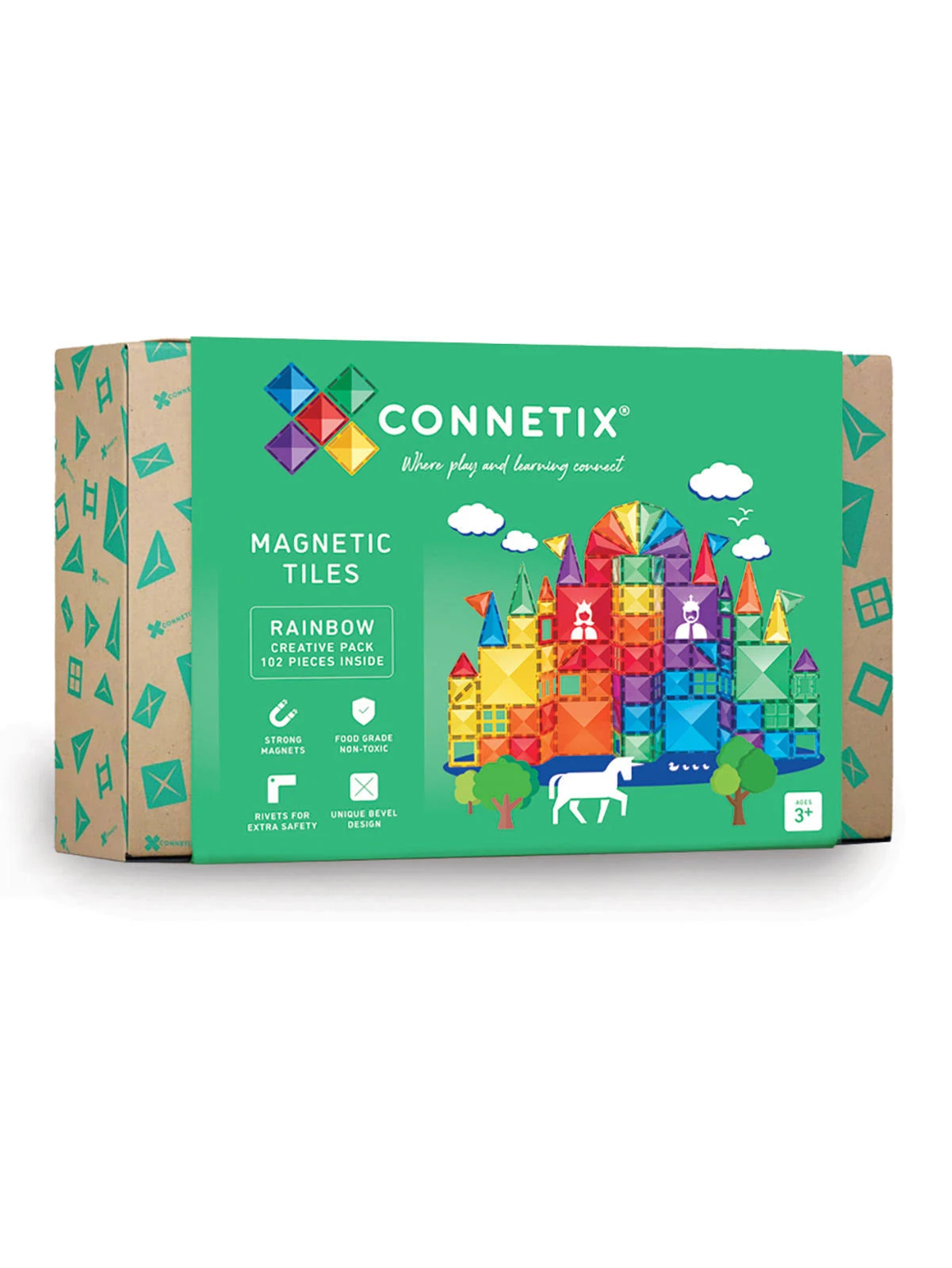 Connetix 102 Piece Rainbow Creative Pack