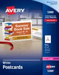 Avery Postcards, Uncoated, Two-Sided Printing, 4" x 6", 100 Cards (5389)