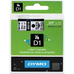 DYMO Standard D1 40910 Labeling Tape (Black Print on Clear Tape, 3/8'' W x 23' L, 1 Cartridge), DYMO Authentic