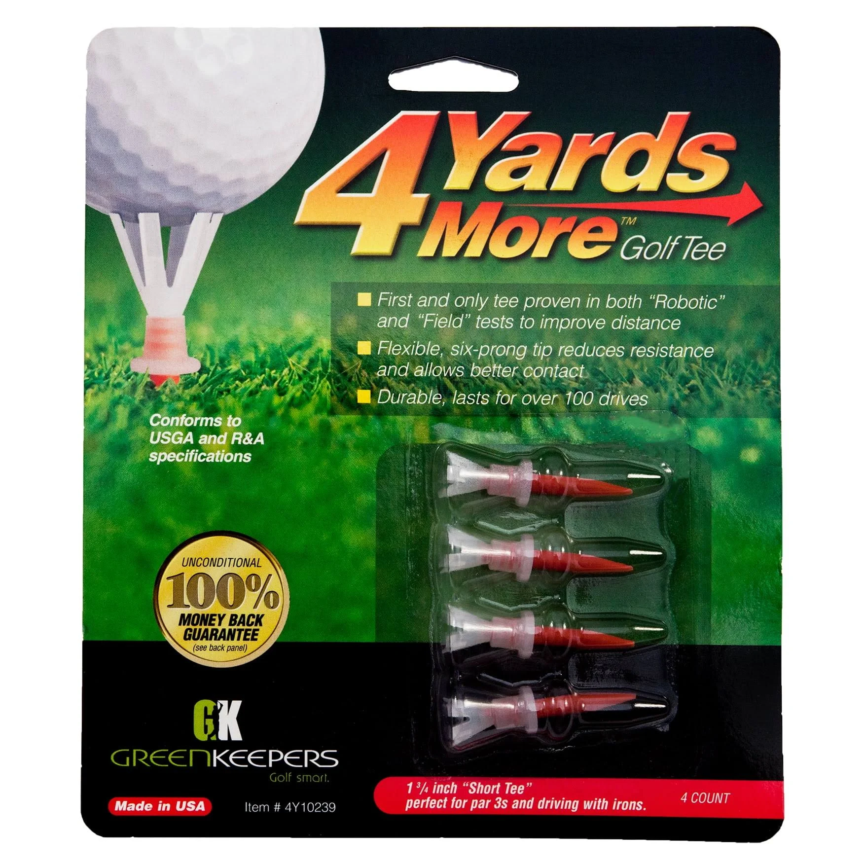 4 Yards More Golf Tees - 1 3/4"