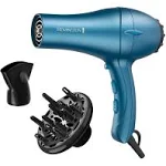 Remington Pro D2042 Professional Titanium Ceramic Hair Dryer with Concentrator and Diffuser Attachments Blue