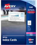 Printable 3&#034;x5&#034; Index Cards for Laser &amp; Inkjet Printers Avery 5388 Pk of 150 NIB