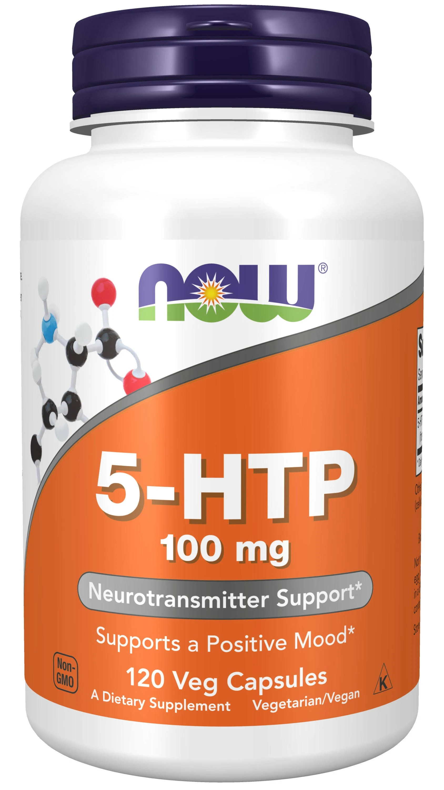 NOW Foods, 5-HTP, Natural Citrus Flavor, 100 mg, 90 Chewables