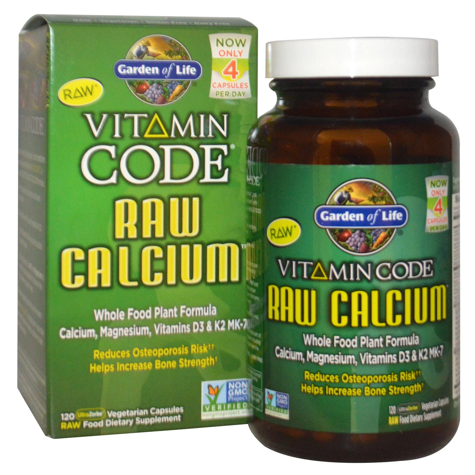 Vitamin Code Raw Calcium (Garden of Life) 120 Capsules