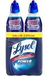 Lysol Power Toilet Bowl Cleaner Gel, For Cleaning and Disinfecting, Stain Removal, 24oz (Pack of 3)