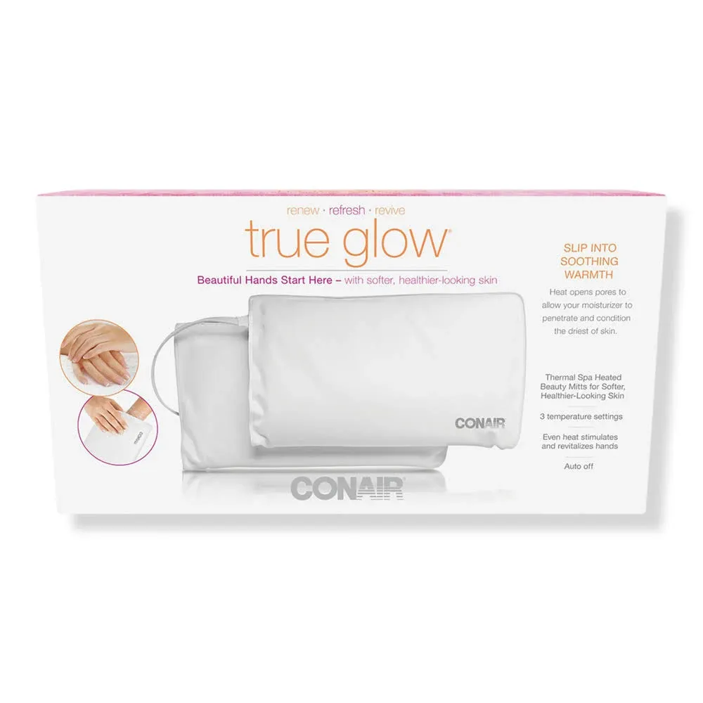 Conair True Glow Heated Hand Therapy Thermal Spa Beauty Mitts Skin Treatment