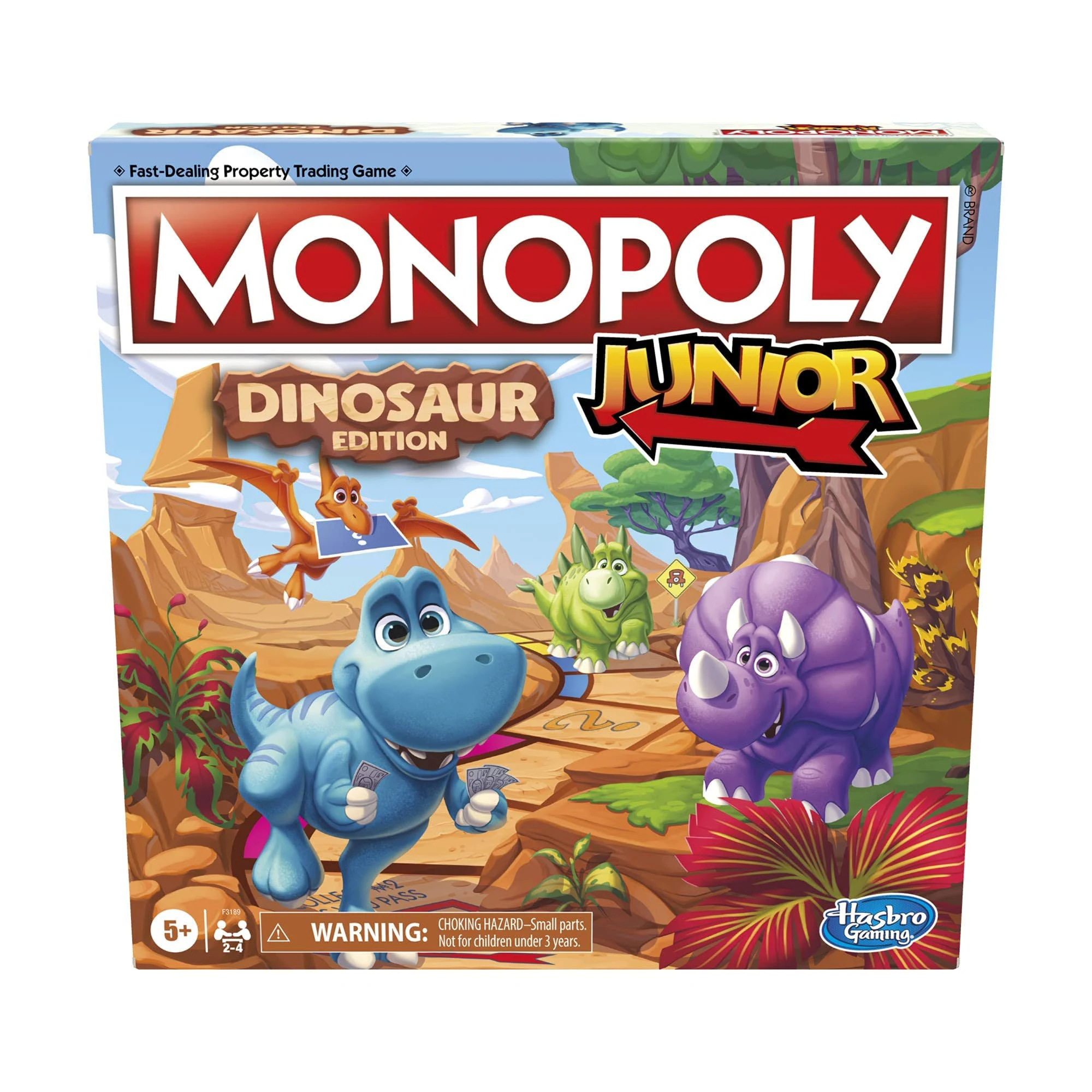 Monopoly Junior Dinosaur Edition Board Game, Kids Board Games, Fun Dinosaur Toys ...